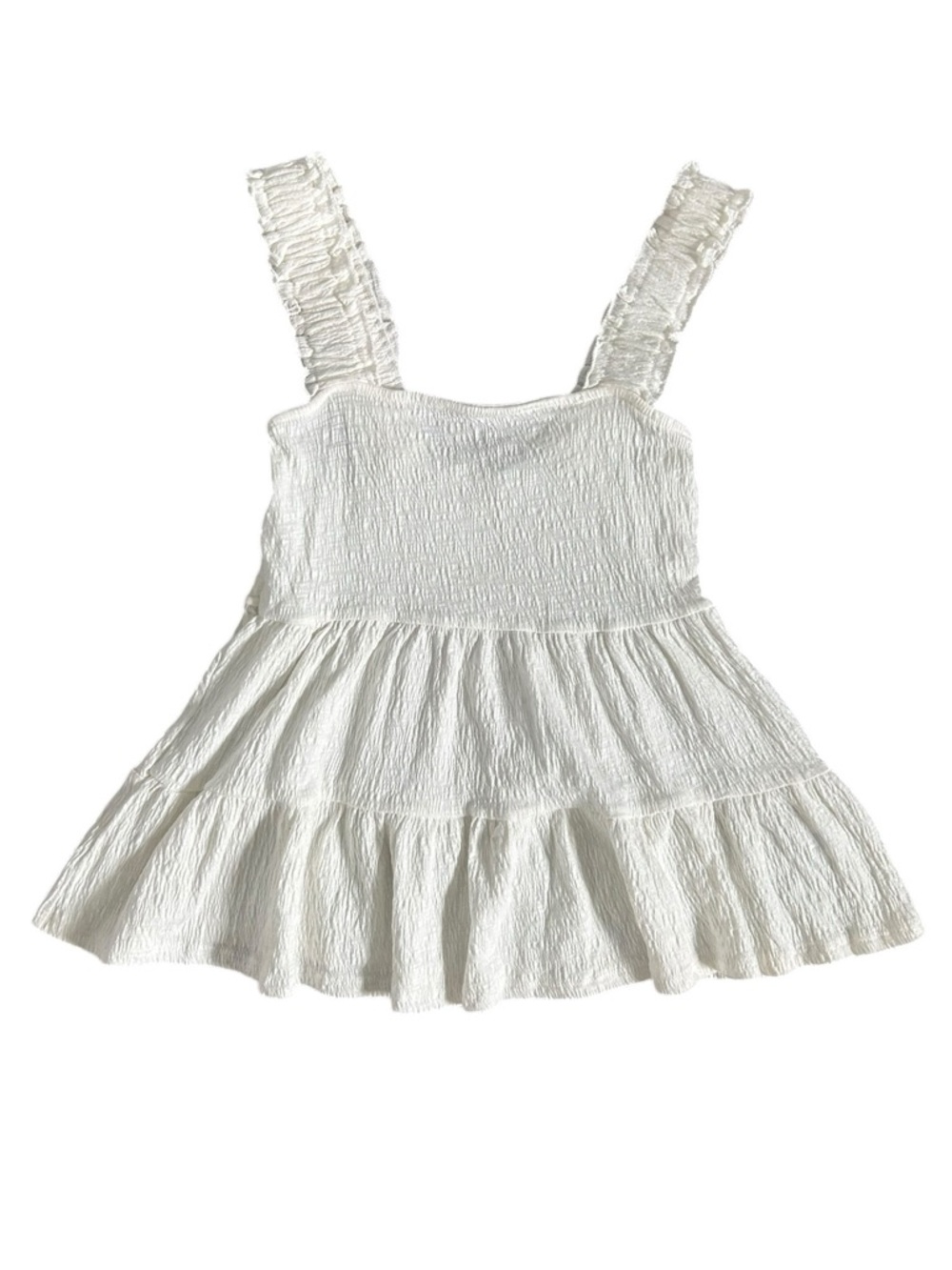 Altar’d State White Tana Ruffle Tank Top